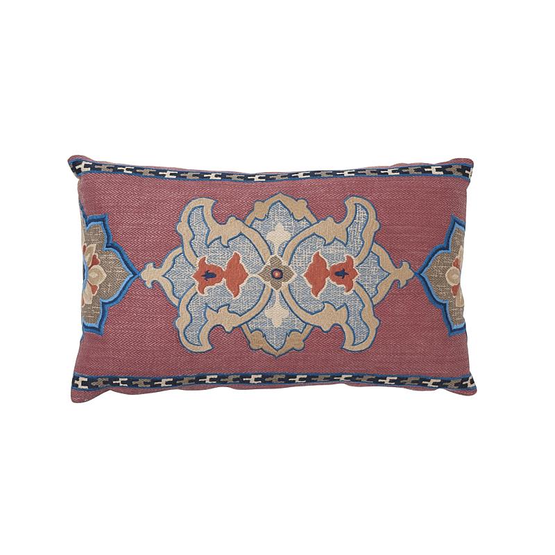 Schumacher Temara Embroidered Pomegranate 25" x 16" Pillow