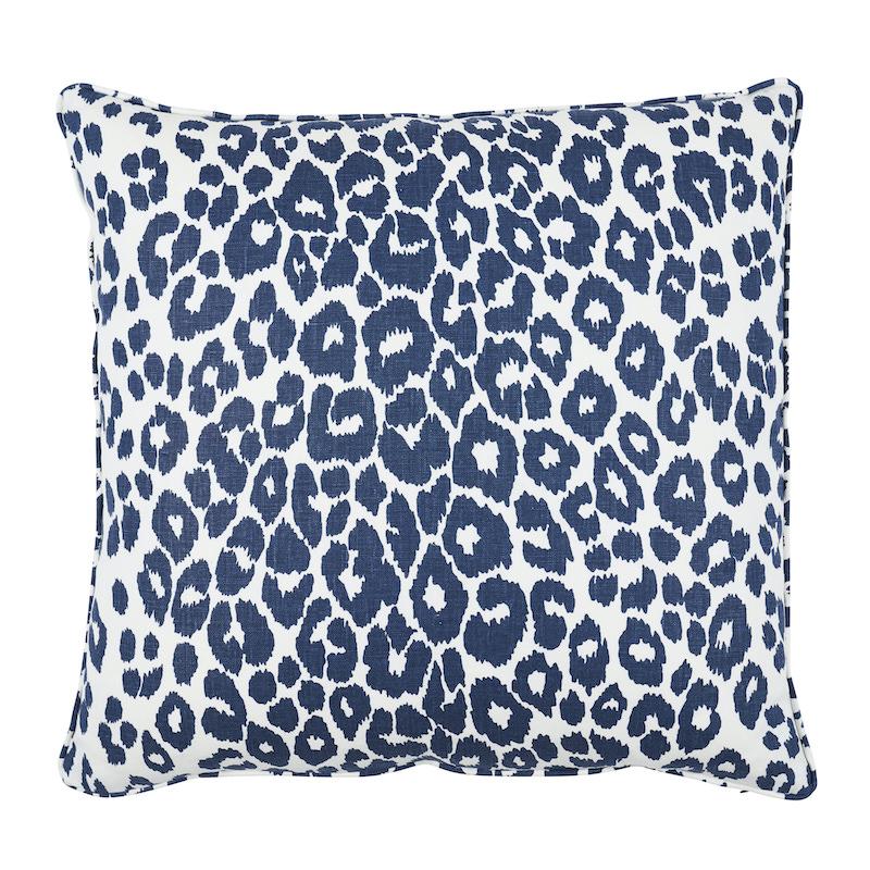 Schumacher Iconic Leopard Ink 22" x 22" Pillow