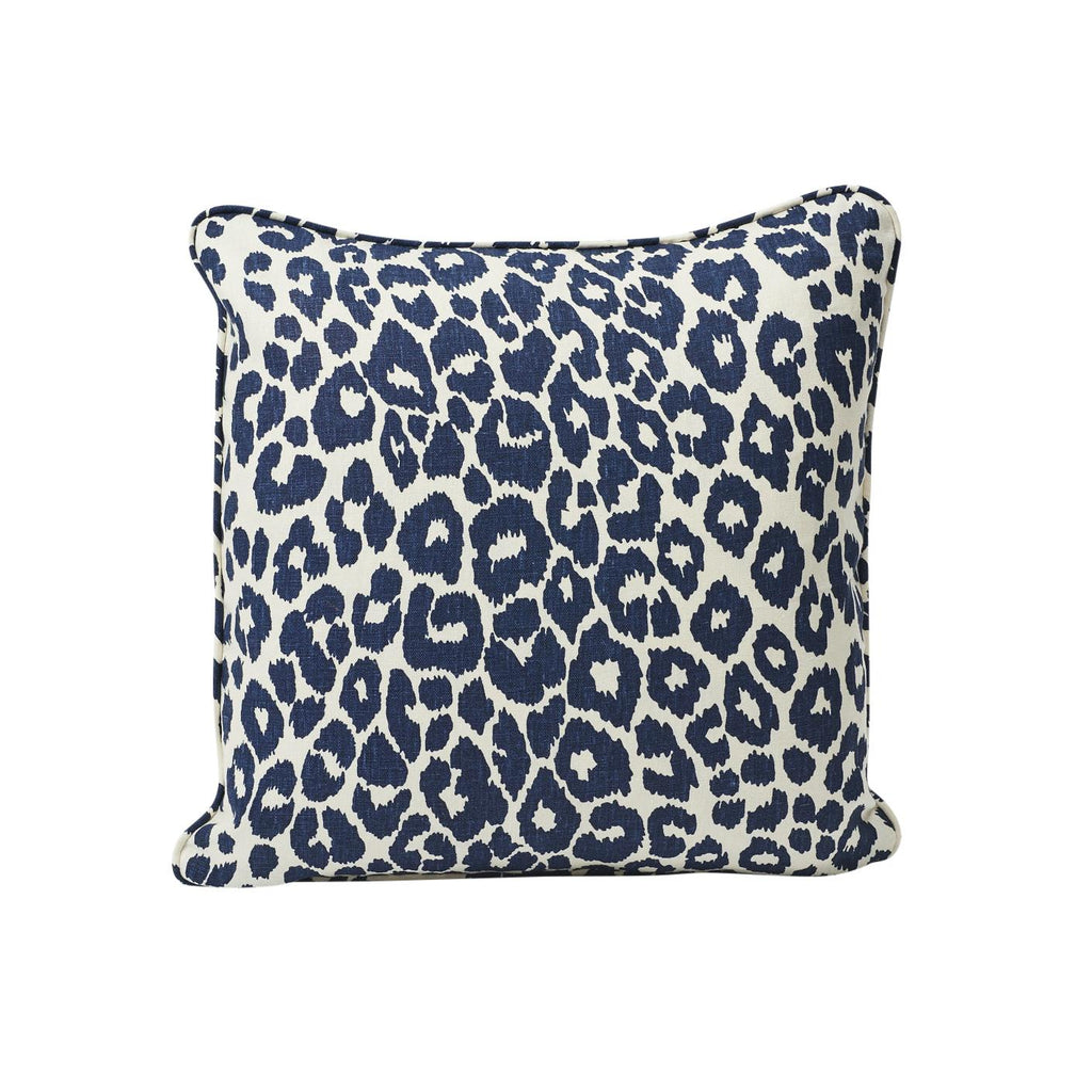 Schumacher Iconic Leopard Ink 24" x 24" Pillow