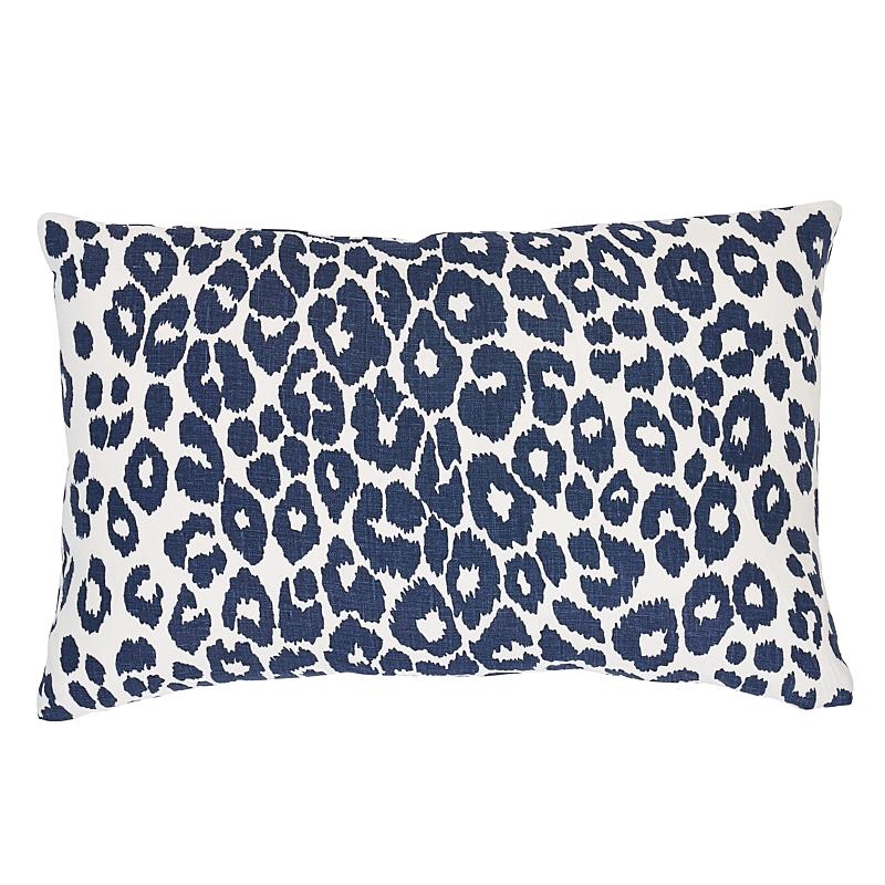 Schumacher Iconic Leopard Ink 20" x 14" Pillow