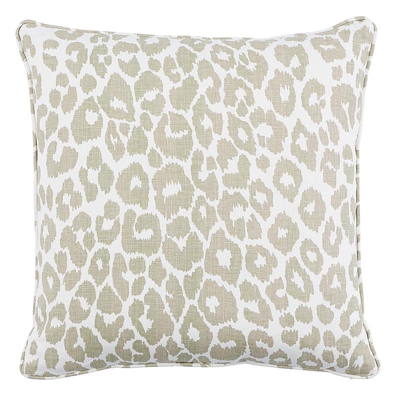 Schumacher Iconic Leopard Linen 18" x 18" Pillow