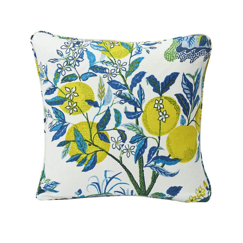 Schumacher Citrus Garden Pool 18" x 18" Pillow