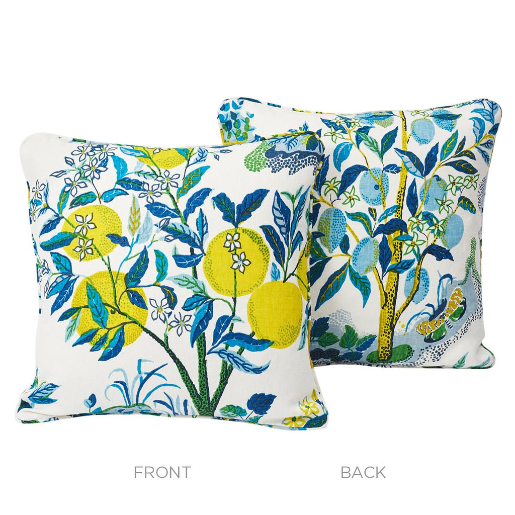 Schumacher Citrus Garden Pool 18" x 18" Pillow