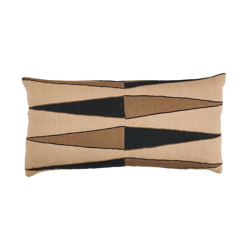 Schumacher Moorea Lava Black 35" x 18" Pillow