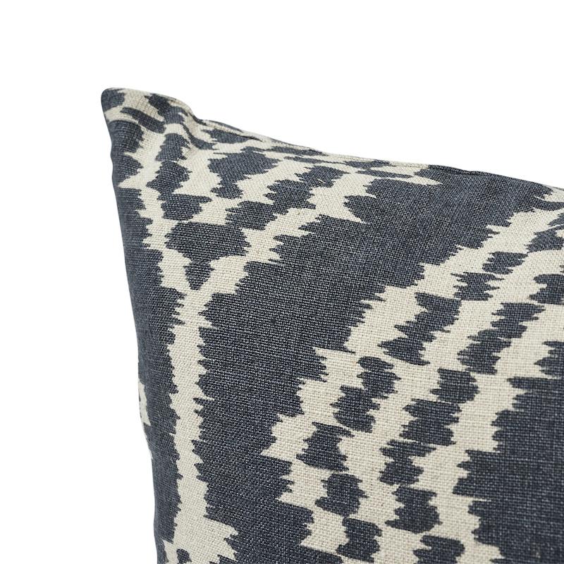 Schumacher Asaka Ikat Charcoal 18" x 18" Pillow