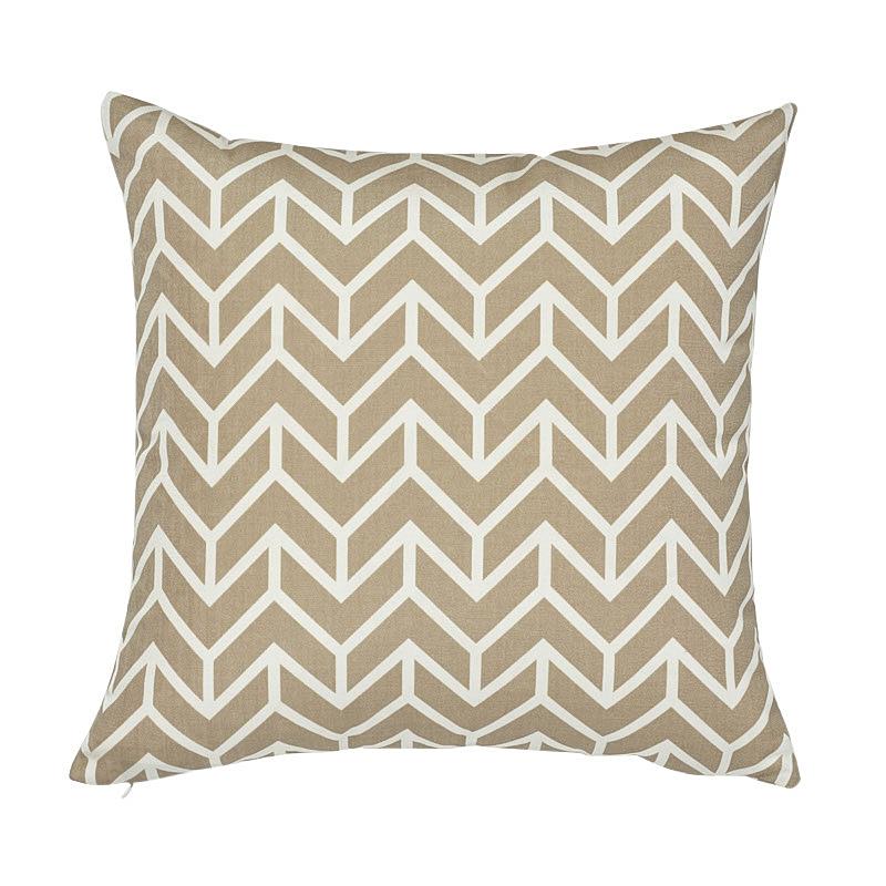 Schumacher Chevron Indoor/Outdoor Sand 18" x 18" Pillow