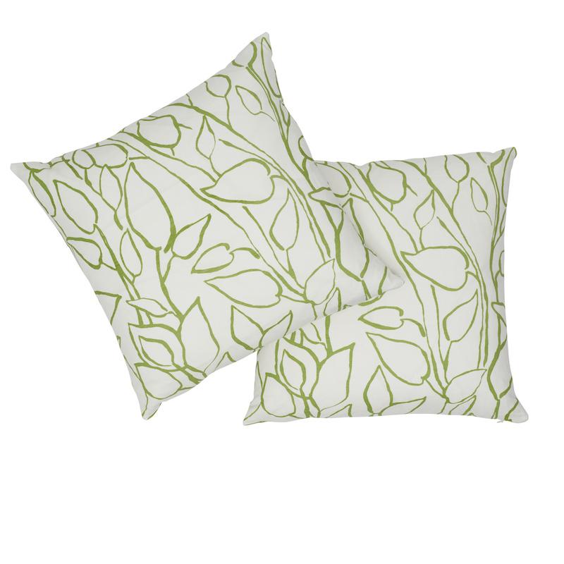 Schumacher Solandra Vine Leaf 20" x 20" Pillow