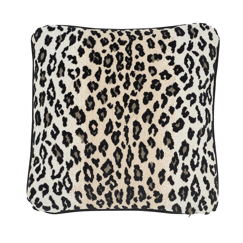 Schumacher Safari Epingle Snow Leopard 20" x 20" Pillow