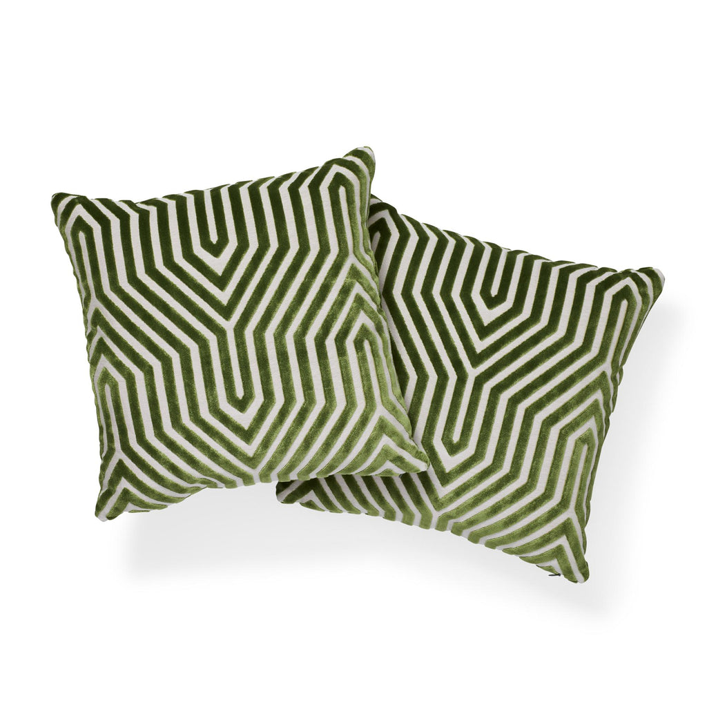 Schumacher Vanderbilt Velvet Lettuce 20" x 20" Pillow