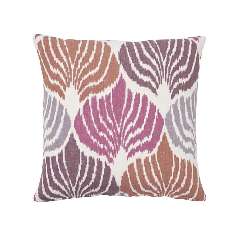 Schumacher Kimono Ikat Berry 18" x 18" Pillow