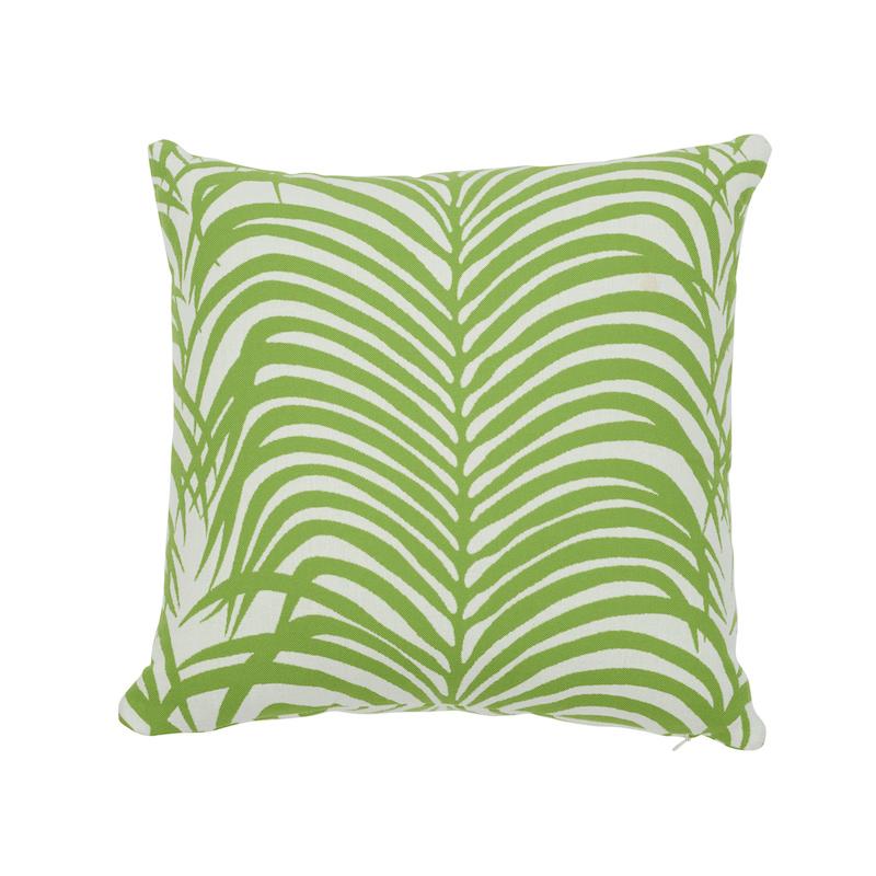 Schumacher Zebra Palm Indoor/Outdoor Leaf 16" x 16" Pillow