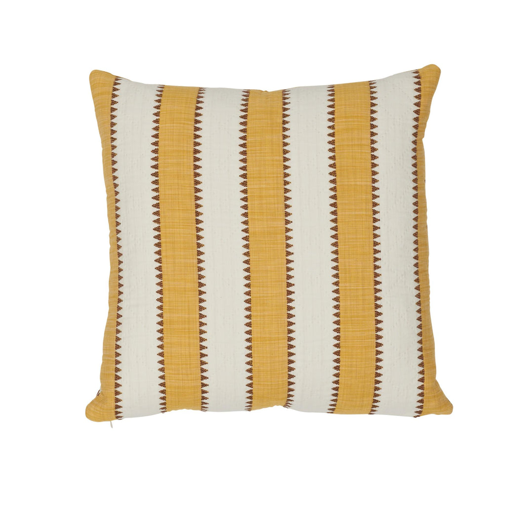Schumacher Isolde Stripe Yellow 18" x 18" Pillow