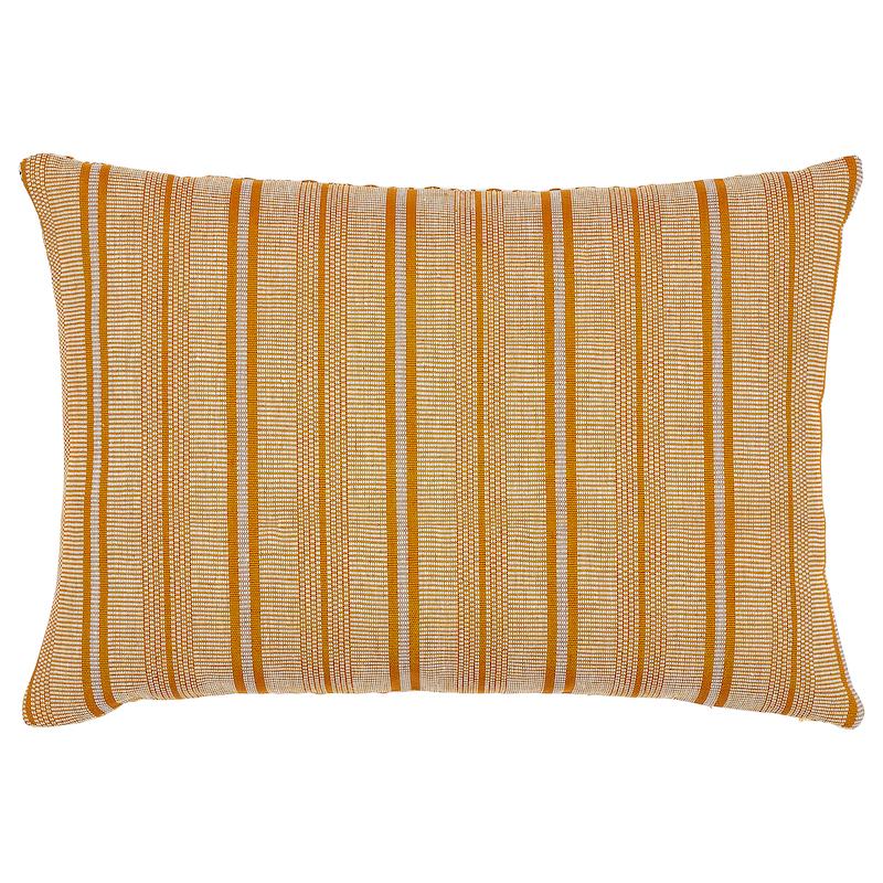 Schumacher Holmul & Panan Stripe Autumn 20" x 14" Pillow