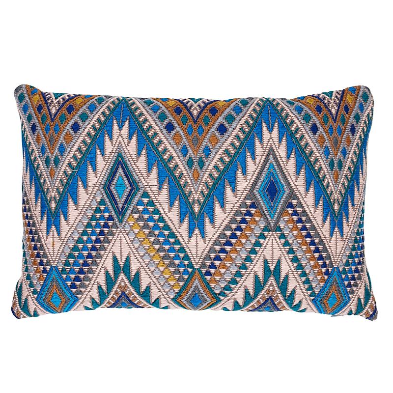 Schumacher Coyolate Ocean 18" x 12" Pillow