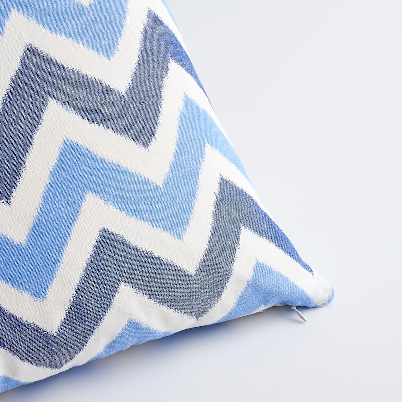 Schumacher Vedado Ikat Indigo 22" x 22" Pillow