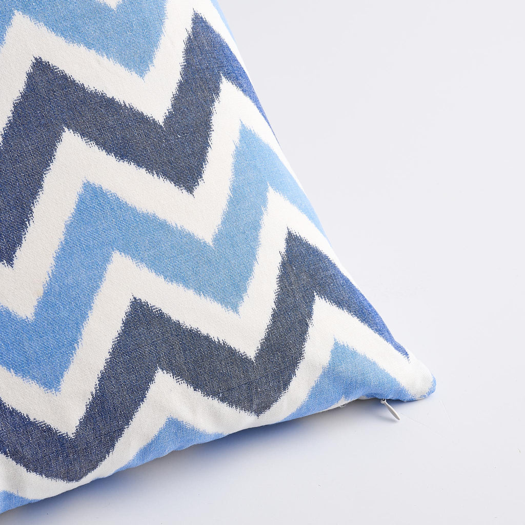 Schumacher Vedado Ikat Indigo 24" x 24" Pillow