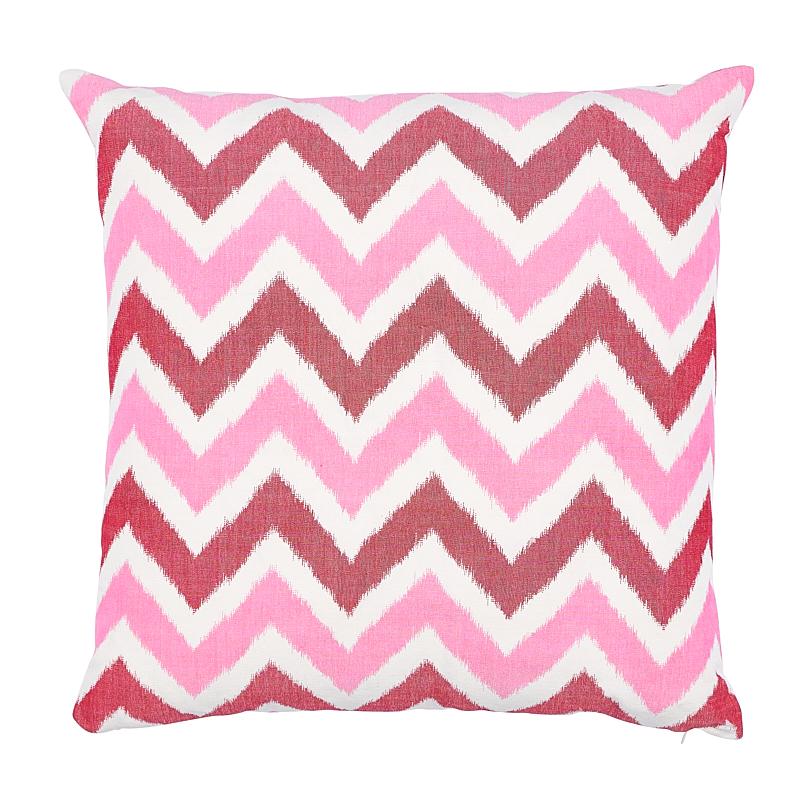 Schumacher Vedado Ikat Pink 20" x 20" Pillow