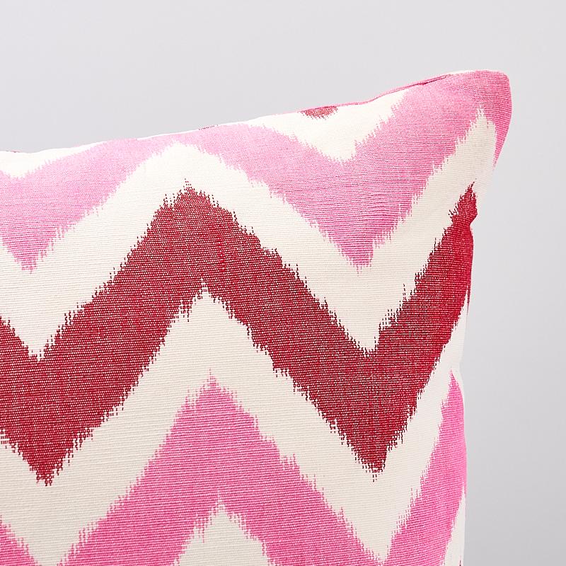 Schumacher Vedado Ikat Pink 20" x 20" Pillow