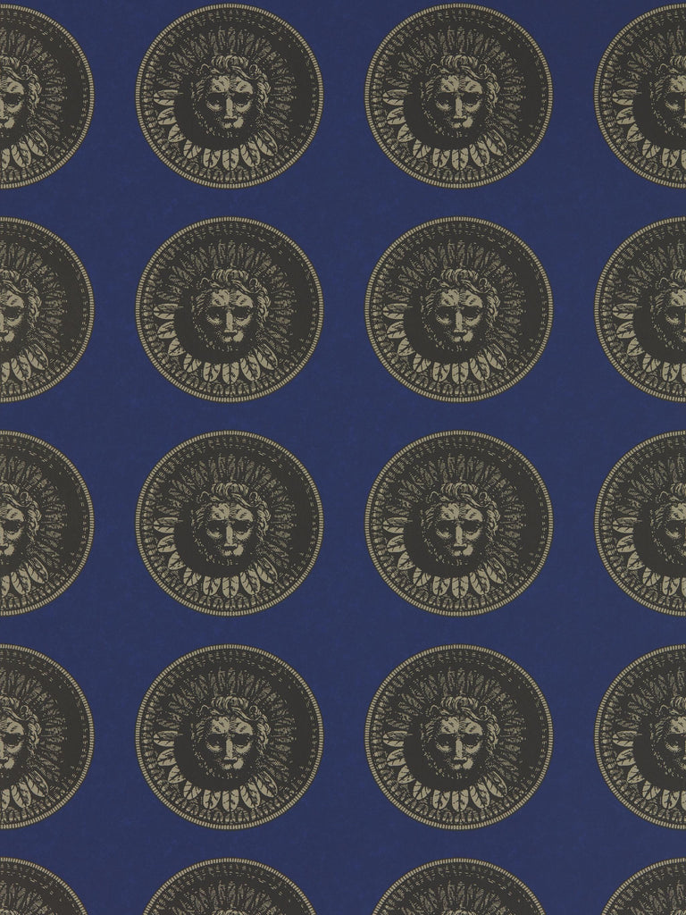 Zoffany Medallion Lazuli/Nickle Wallpaper