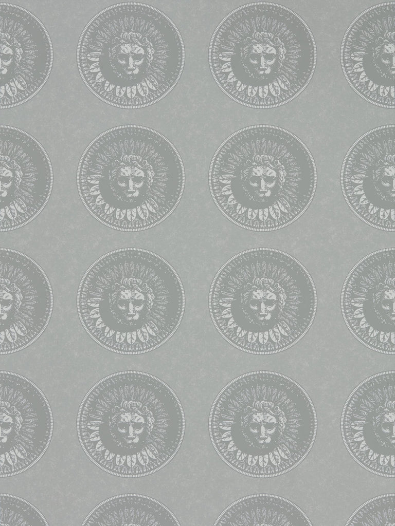 Zoffany Medallion Silver/Perfect White Wallpaper