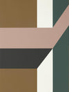 Zoffany Impact Geo Muddy Amber/Tuscan Pink/Huntsman Green Wallpaper