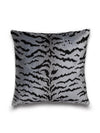 Scalamandre Tigre 22 X 22 - Silver & Black Pillow