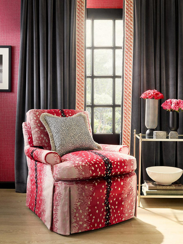 Old World Weavers Antelope Raspberry Fabric