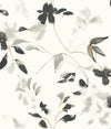 Candice Olson Linden Flower Peel And Stick Black Wallpaper