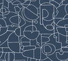 York Robotics Peel And Stick Navy Wallpaper