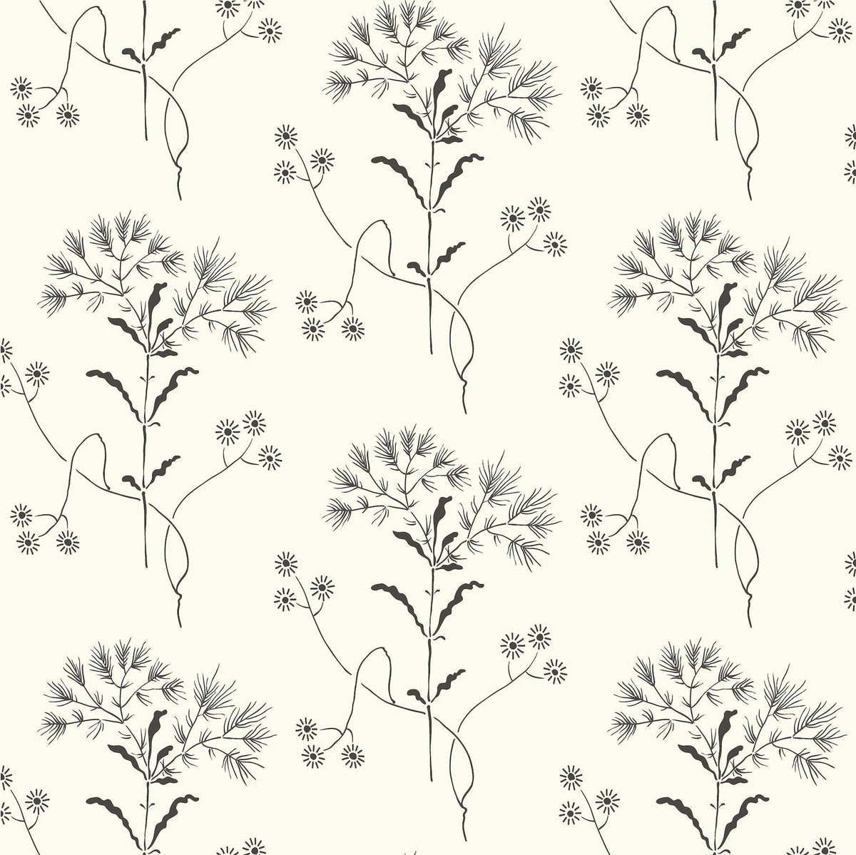 Magnolia Home Magnolia Home Wildflower Peel And Stick Black/White Wall ...