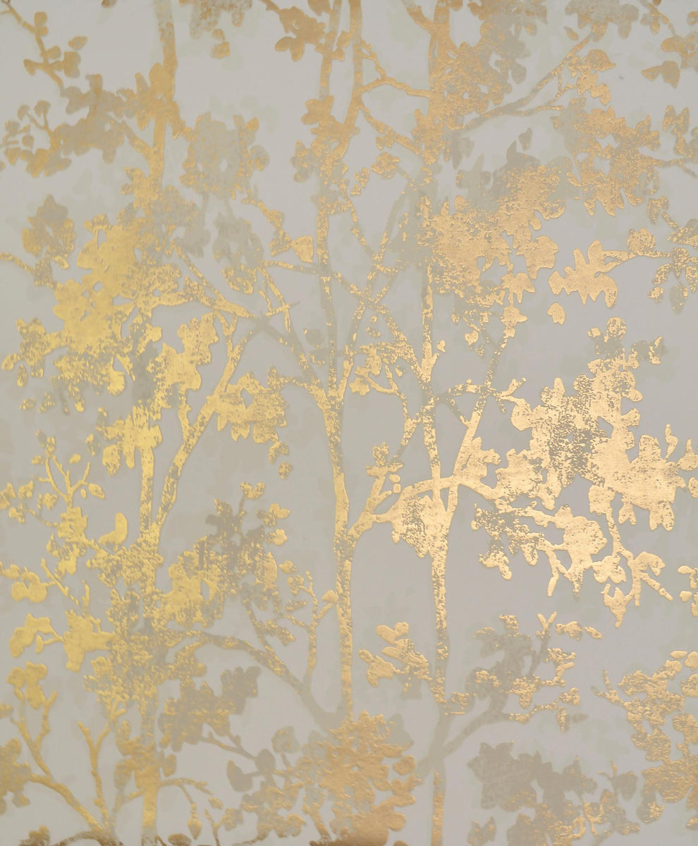 Antonina Vella Shimmering Foliage Almond/Gold Wallpaper – DecoratorsBest