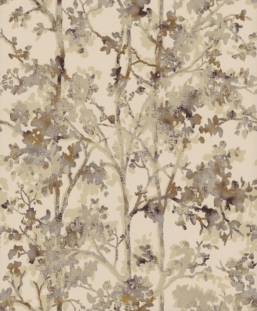 Antonina Vella Shimmering Foliage Khaki/Multi Wallpaper – DecoratorsBest