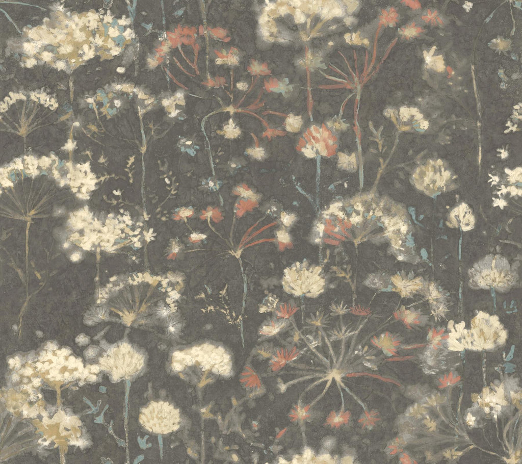 Candice Olson Botanical Fantasy Black Wallpaper