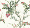 York Enchanted Fern Green/Red Wallpaper