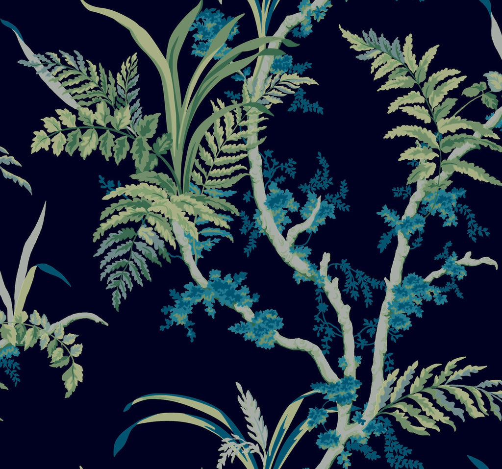 York Enchanted Fern Navy/Green Wallpaper