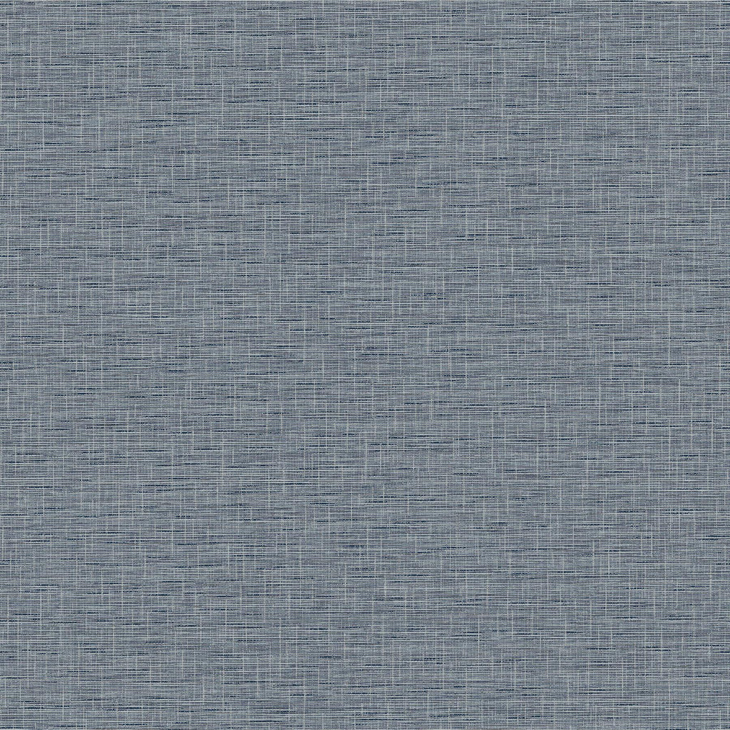 York Silk Linen Weave Navy Wallpaper