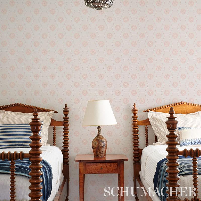 Schumacher Hive Bloom Blues Wallpaper