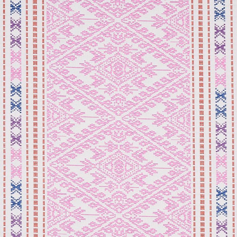 Schumacher Ruiz Jacquard Pink Fabric