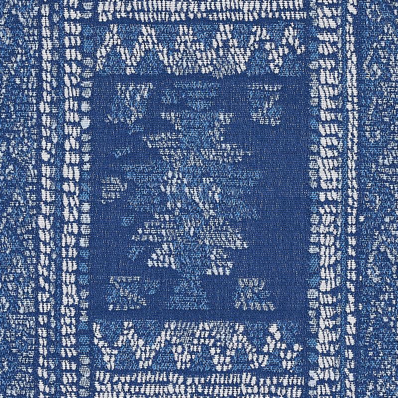 Schumacher Maracena Jacquard Blue Fabric