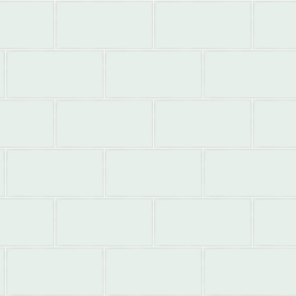 Brewster Home Fashions Freedom Subway Tile Mint Wallpaper