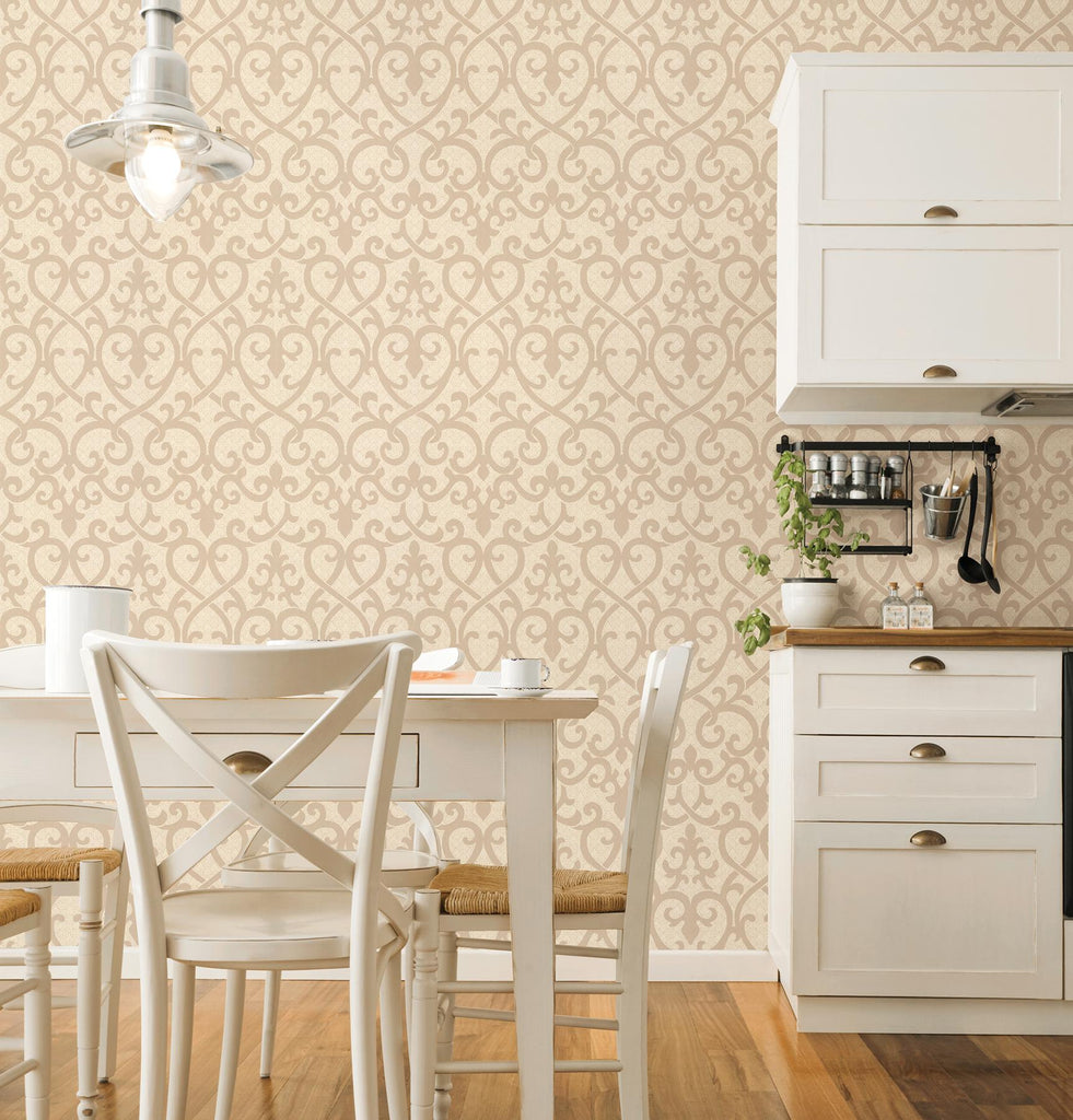 Brewster Home Fashions Lattice Ardelle Blush Wallpaper