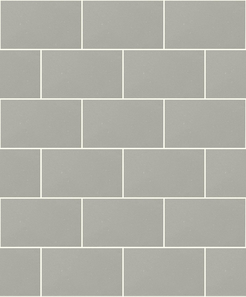 Brewster Home Fashions Angelo Subway Tile Grey Wallpaper