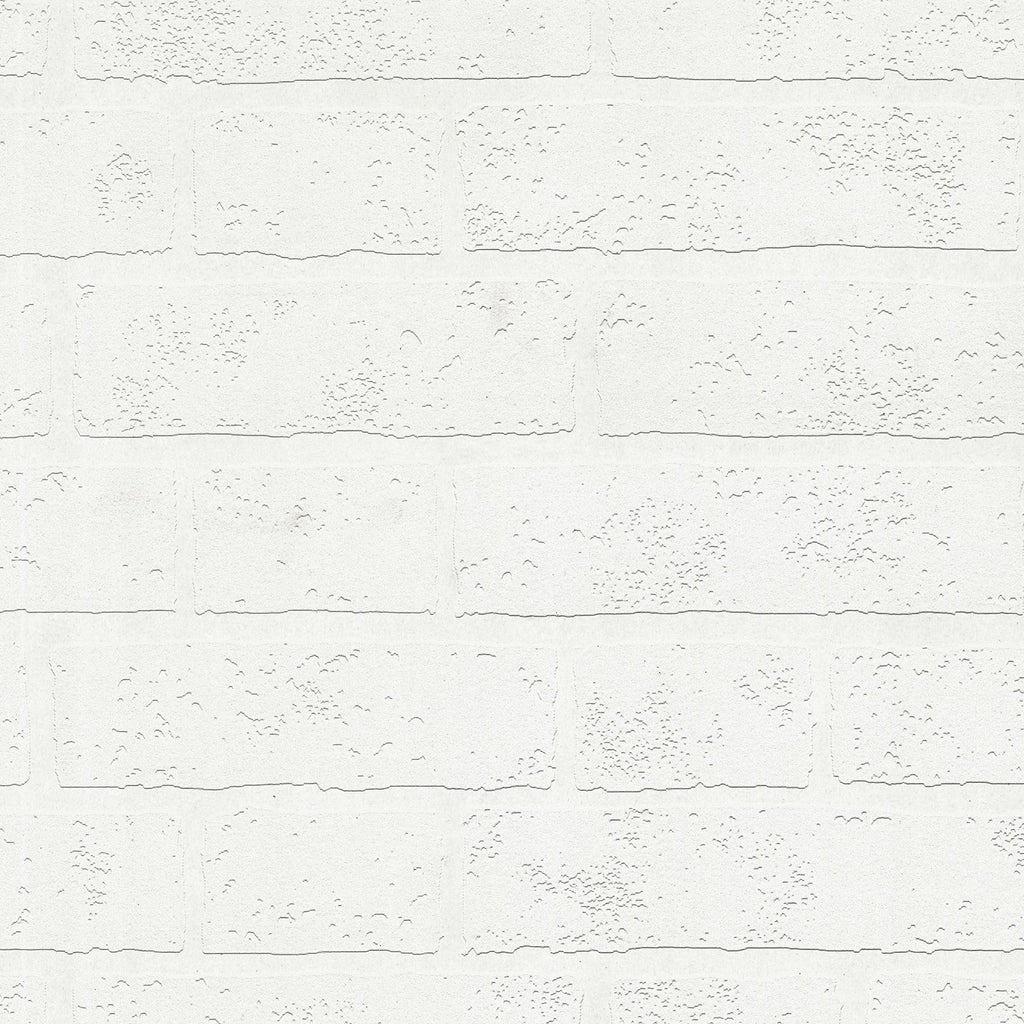 Brewster Home Fashions Bridgers White Exposed Brick Wall Paintable Wallpaper