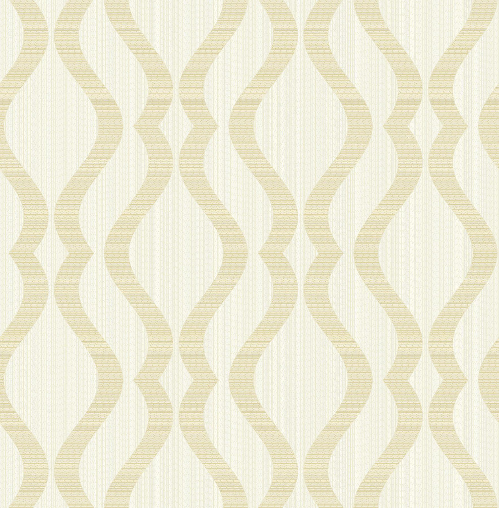 Brewster Home Fashions Yves Ogee Champagne Wallpaper