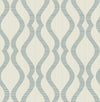 Brewster Home Fashions Yves Teal Ogee Wallpaper