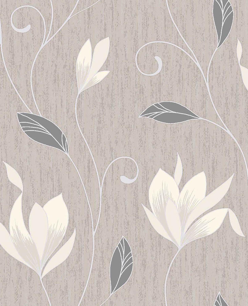 Brewster Home Fashions Anais Neutral Floral Trails Wallpaper