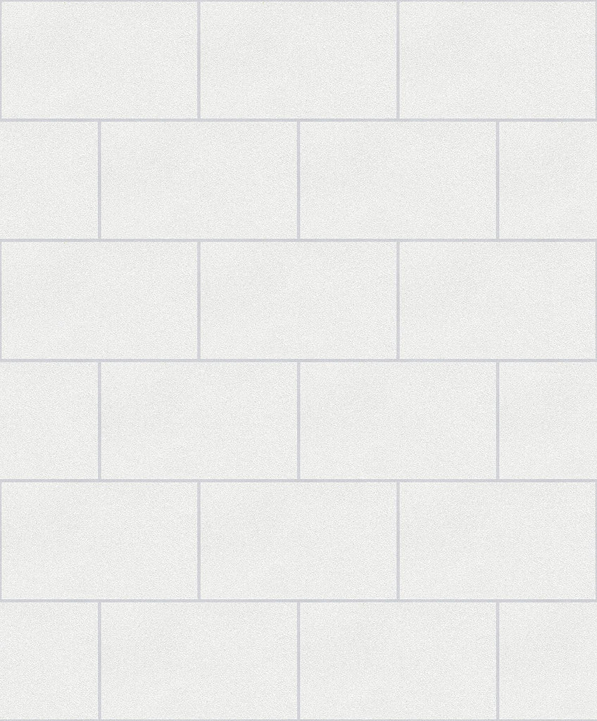 Brewster Home Fashions Neale White Subway Tile Wallpaper