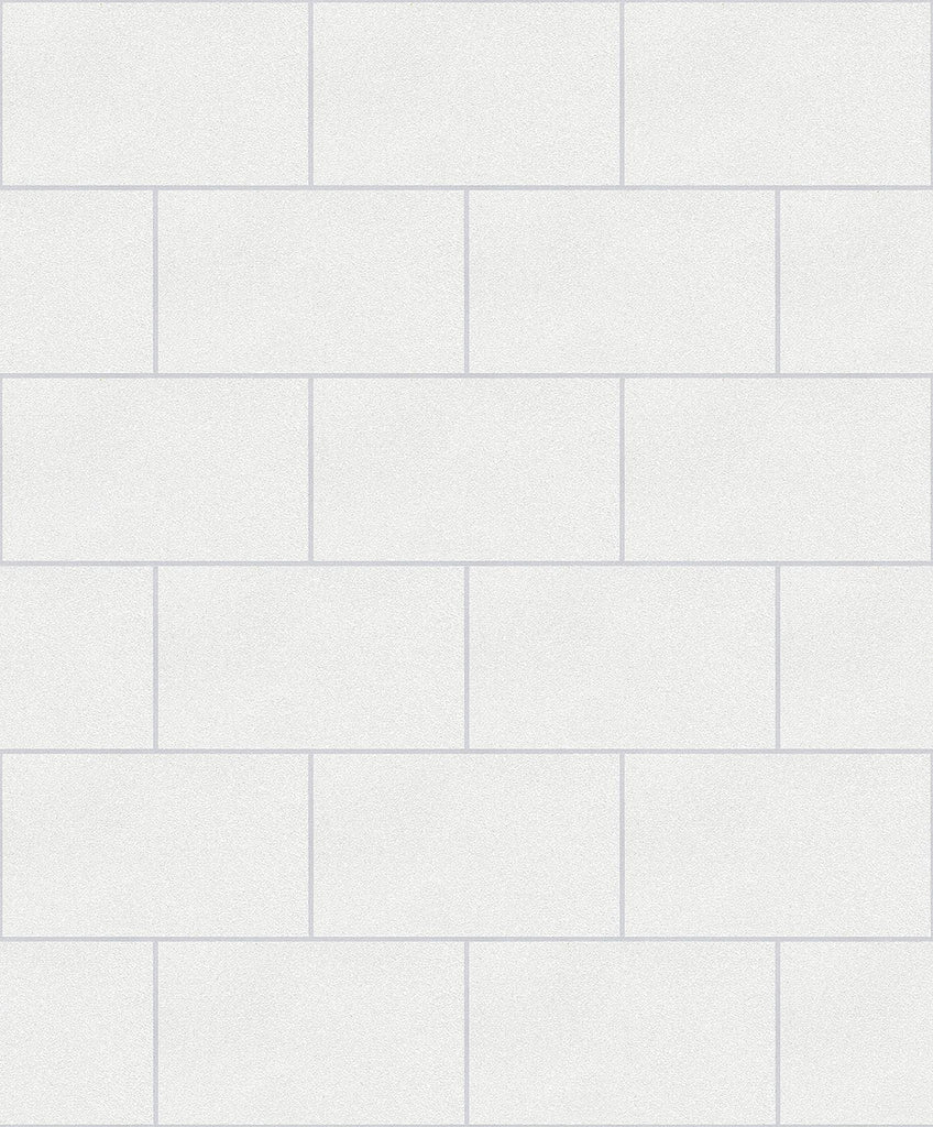 Brewster Home Fashions Neale Subway Tile White Wallpaper