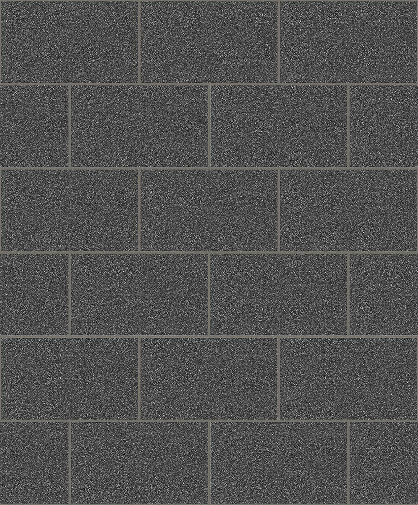 Brewster Home Fashions Neale Black Subway Tile Wallpaper