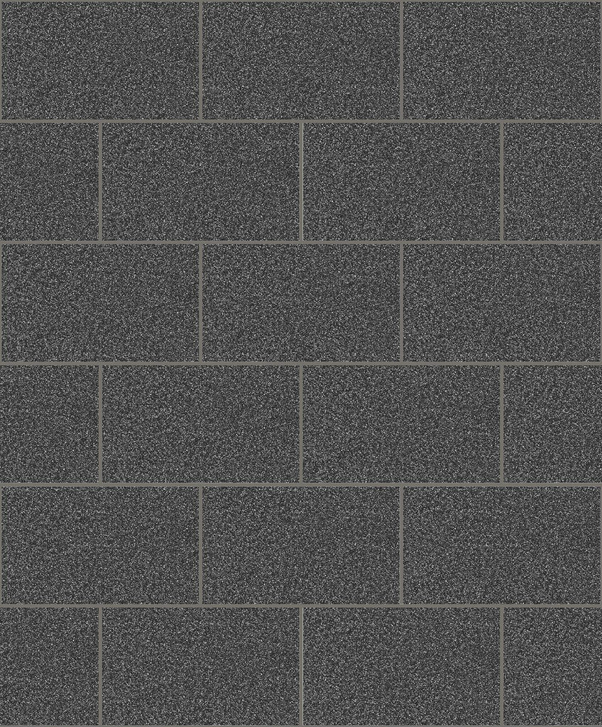 Brewster Home Fashions Neale Subway Tile Black Wallpaper